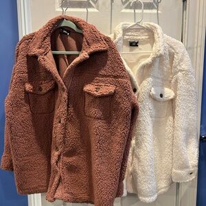 Lot of 32 Degrees Sherpa Jackets in Mauve & White M/L & XL/XXL